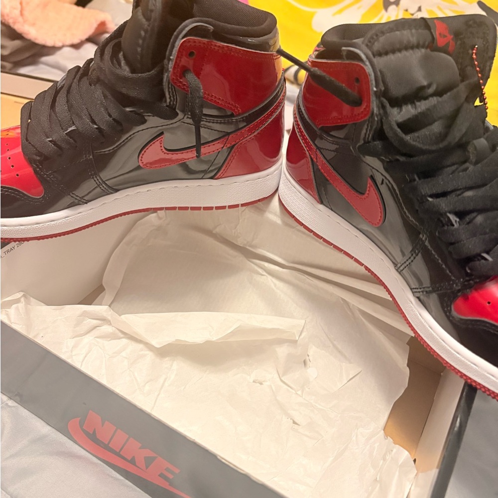 Nike Air Jordan 1 High Glossy Black & Red